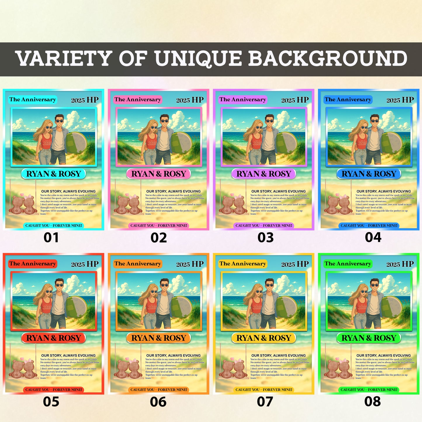 Custom Pokemon Card for Lovers - Personalized Anime-Inspired Pokemon Card - Holographic Effect Available - CPC-27