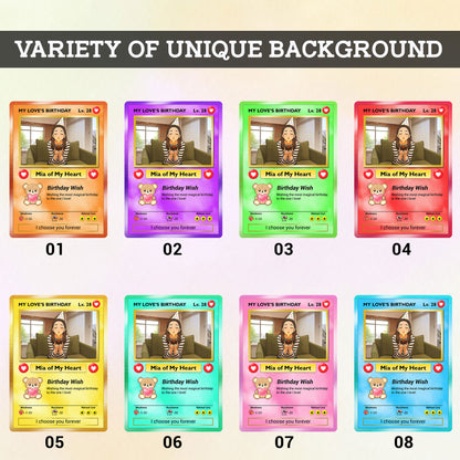 Anime Transformation Personalized Pokemon Card, Birthday Custom Pokemon Card for Couples, Customizable Pokemon Cards for Birthday - CPC-44