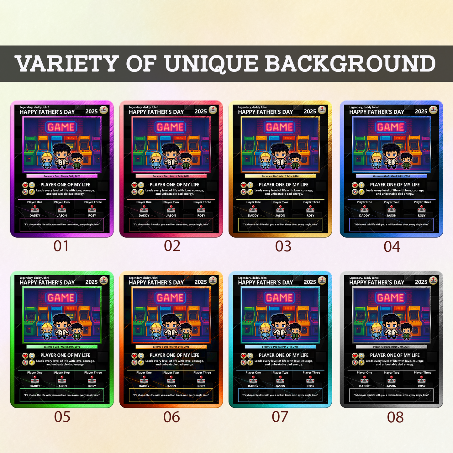 Best Dad Custom Pokemon Card by Pixel Characters  - Anime-Inspired Personalized Pokemon Card for Dad - Customizable Trading Cards with Photo - CPC-47