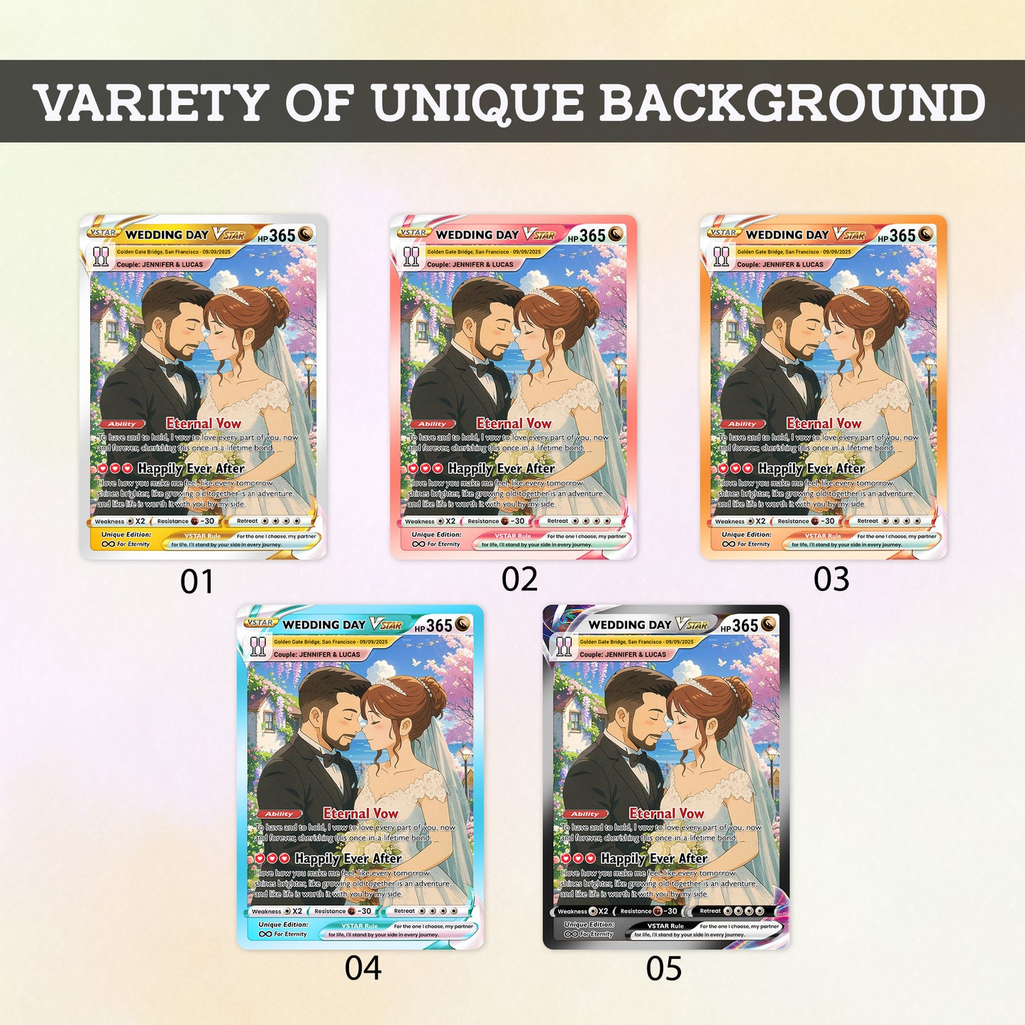 Personalized Pokemon Card with for Couples with Ghibli Style - Custom Couple Pokemon Card for Him Her - Deep Custom Names, Date, Location, Sprites & Custom Card Stats - CPC-34