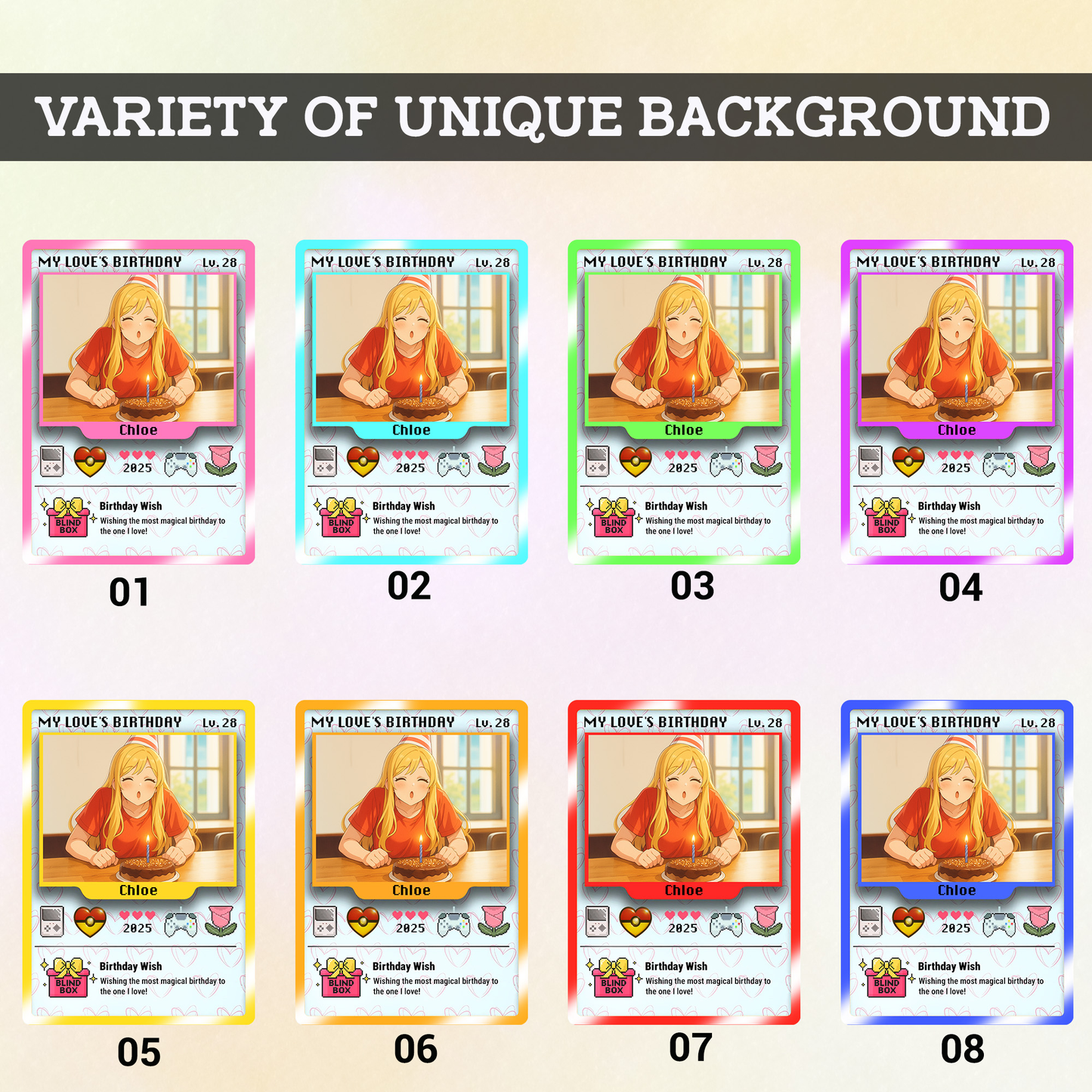 Birthday Custom Pokemon Card for Couples, Anime Transformation Personalized Pokemon Card, Customizable Pokemon Cards for Birthday - CPC-12