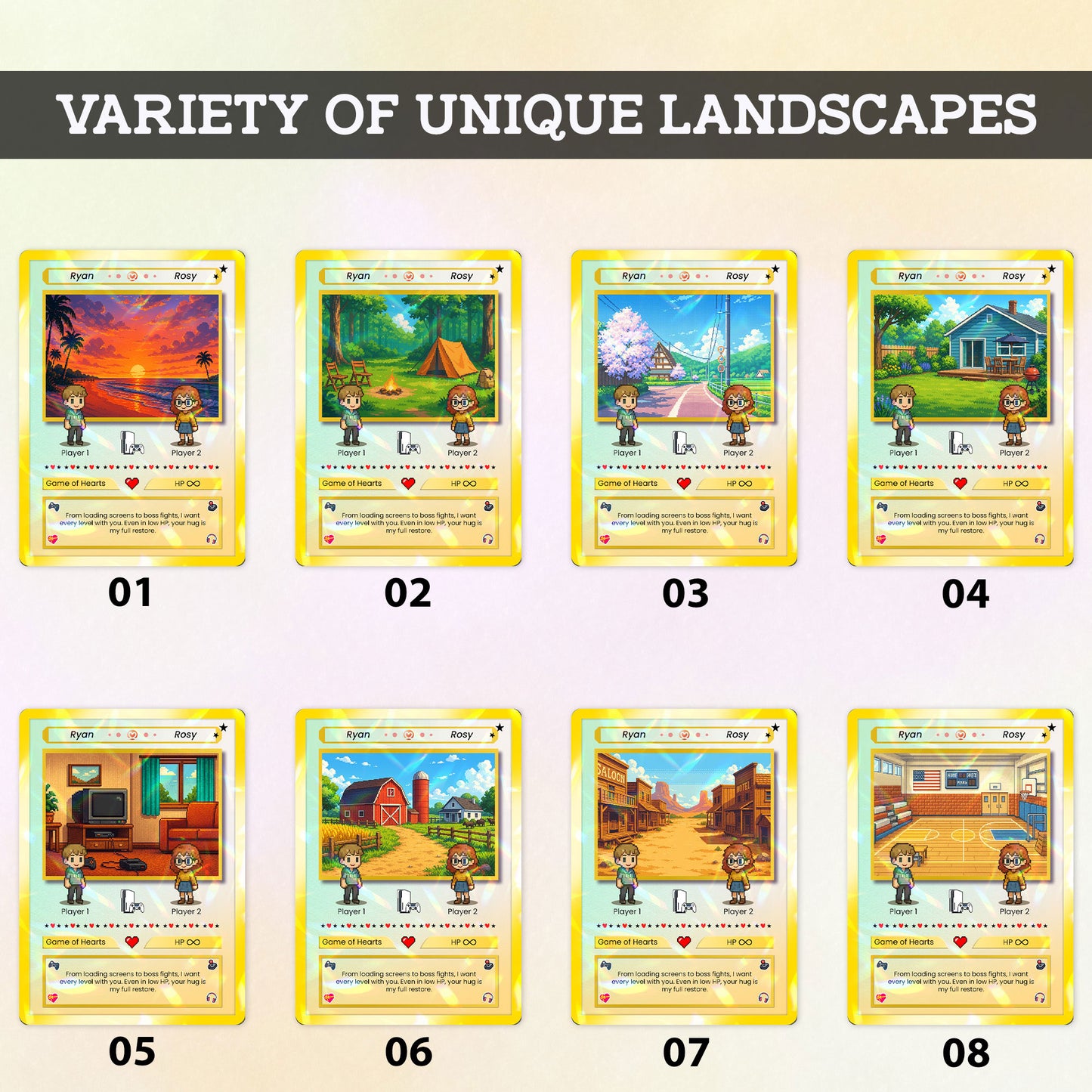 Custom Poke Card for Couple - Anime-Inspired Ghibli Aesthetic Pocket Monster Gift - Characters Customizable - CPC-21