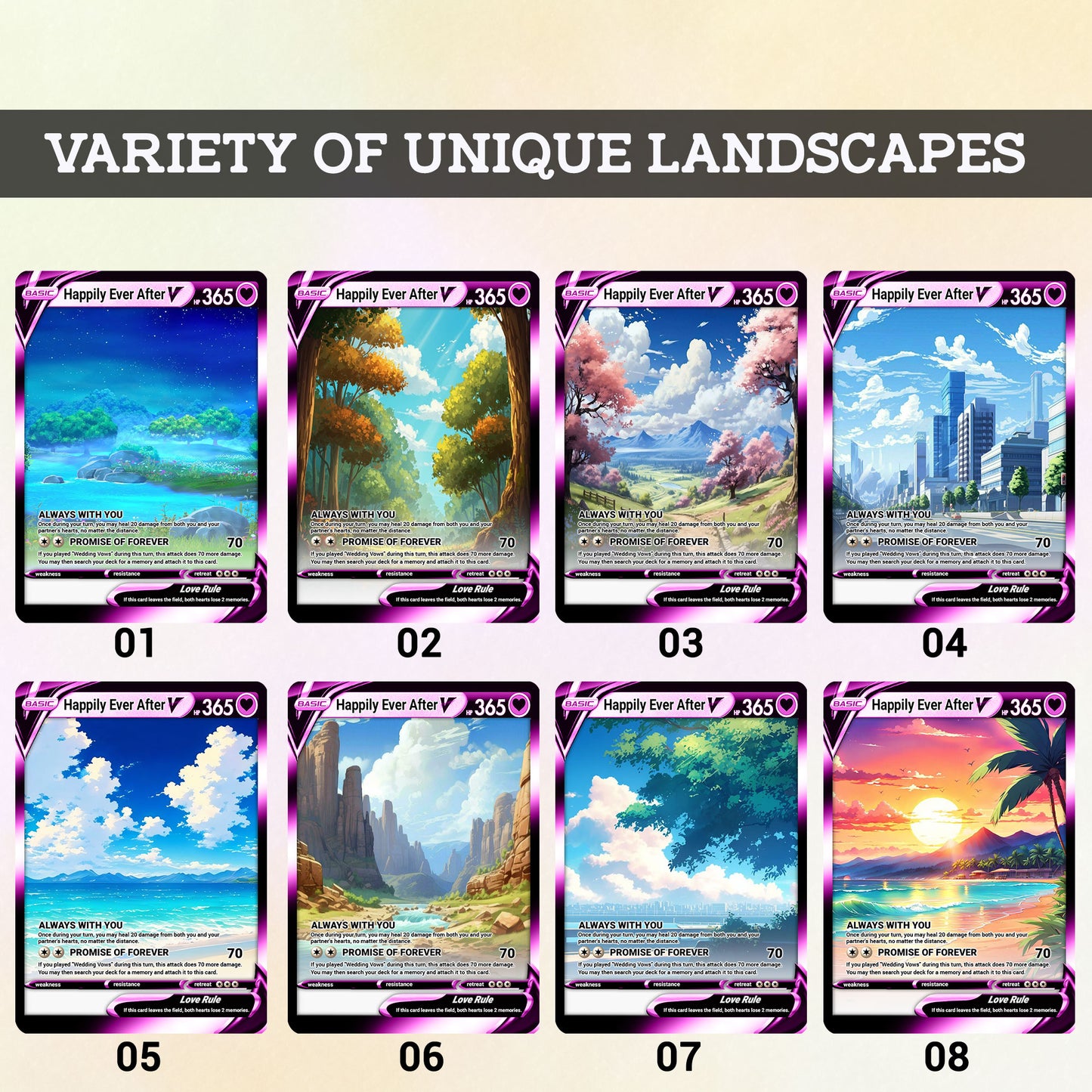 Custom Pokemon Card for Couple - Personalized Anime-Inspired Pokemon Card - Holographic Effect Available - CPC-46