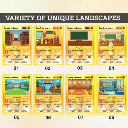 Art Characters & Anime Style Custom Pokemon Cards for Back to School, Personalized Pokemon Card for First Day of School, Gift for Students, Son, Daughter - CPC-69