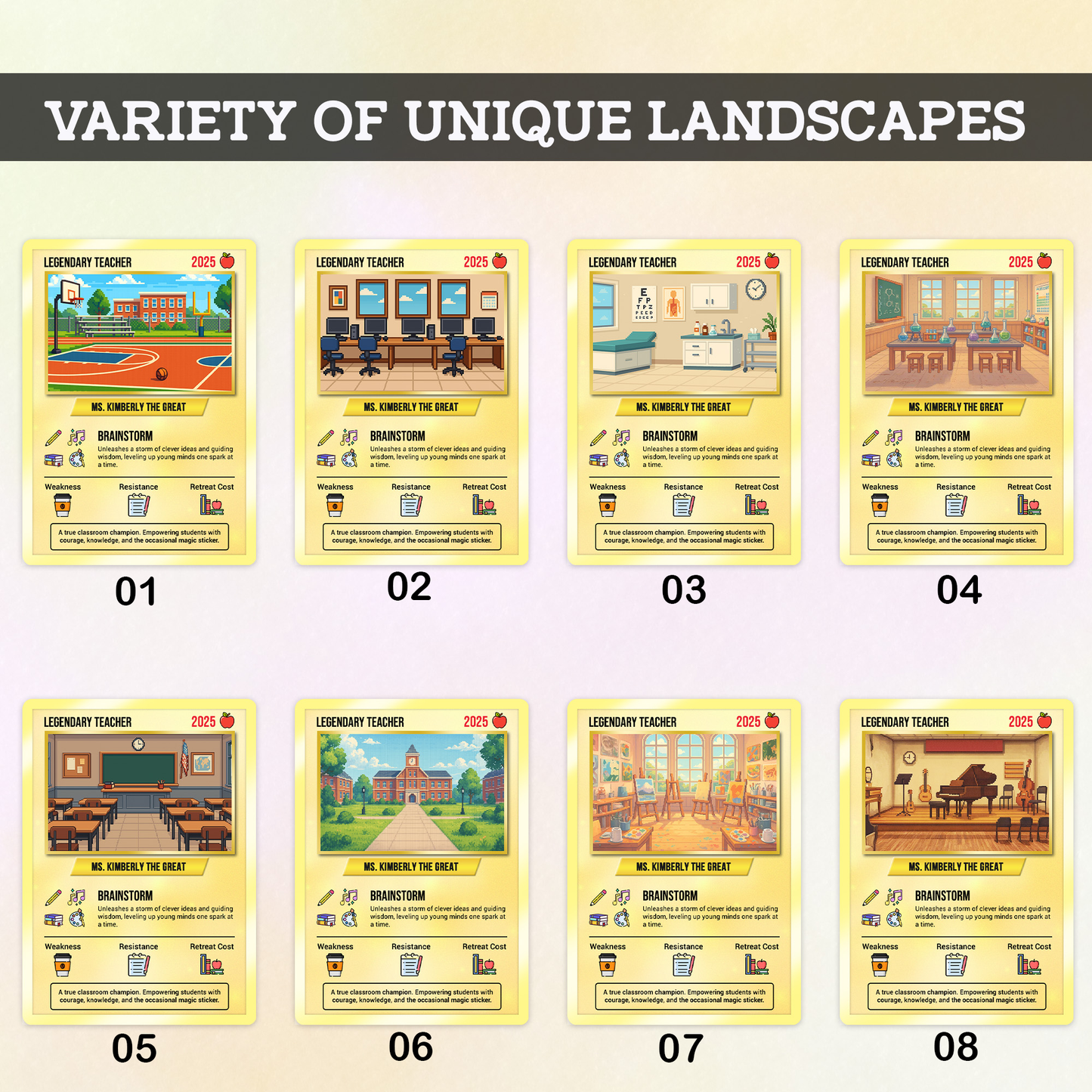 Custom Pokemon Cards Teacher Appreciation with Art Characters, Change Your Photo to Ghibli Style, Thank You Teacher Gift, Personalized Pokemon Cards - CPC-66