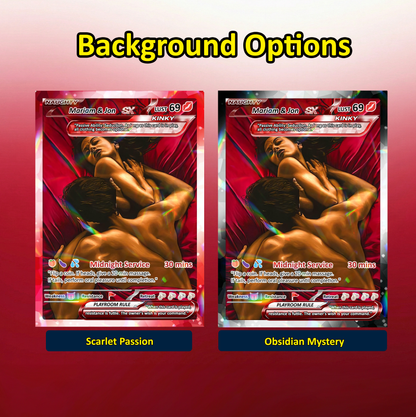 18+ Adult Edition Custom Pokemon Card - Personalized Anime Couple Trading Cards - Pokemon-Inspired Metal, Acrylic & Digital Collectibles - CPC-73