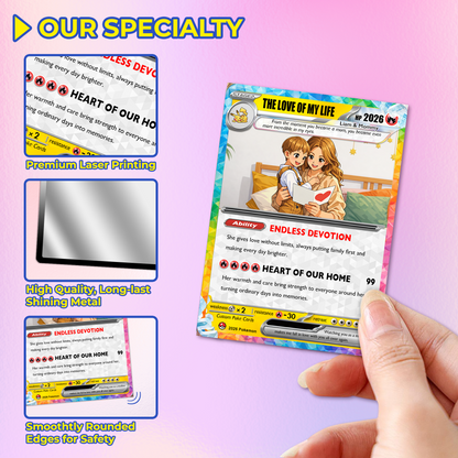 Happy Mother's Day Pokémon Card for Wife - Personalized Pokemon Card - Customizable Gift from Husband | Ghibli - Anime Style Trading Card - CPC-92.A