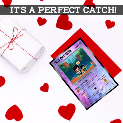 Father's Day Custom Pokemon Card by Pixel Characters  - Anime-Inspired Personalized Pokemon Card for Dad - Customizable Trading Cards with Photo - CPC-54