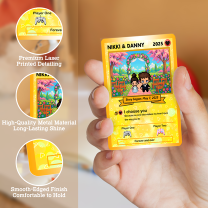 Custom Pokemon Card with Photo, Pixel Characters & Anime Transformation Custom Pokemon Card - Personalized Poke Card for Couples - CPC-62