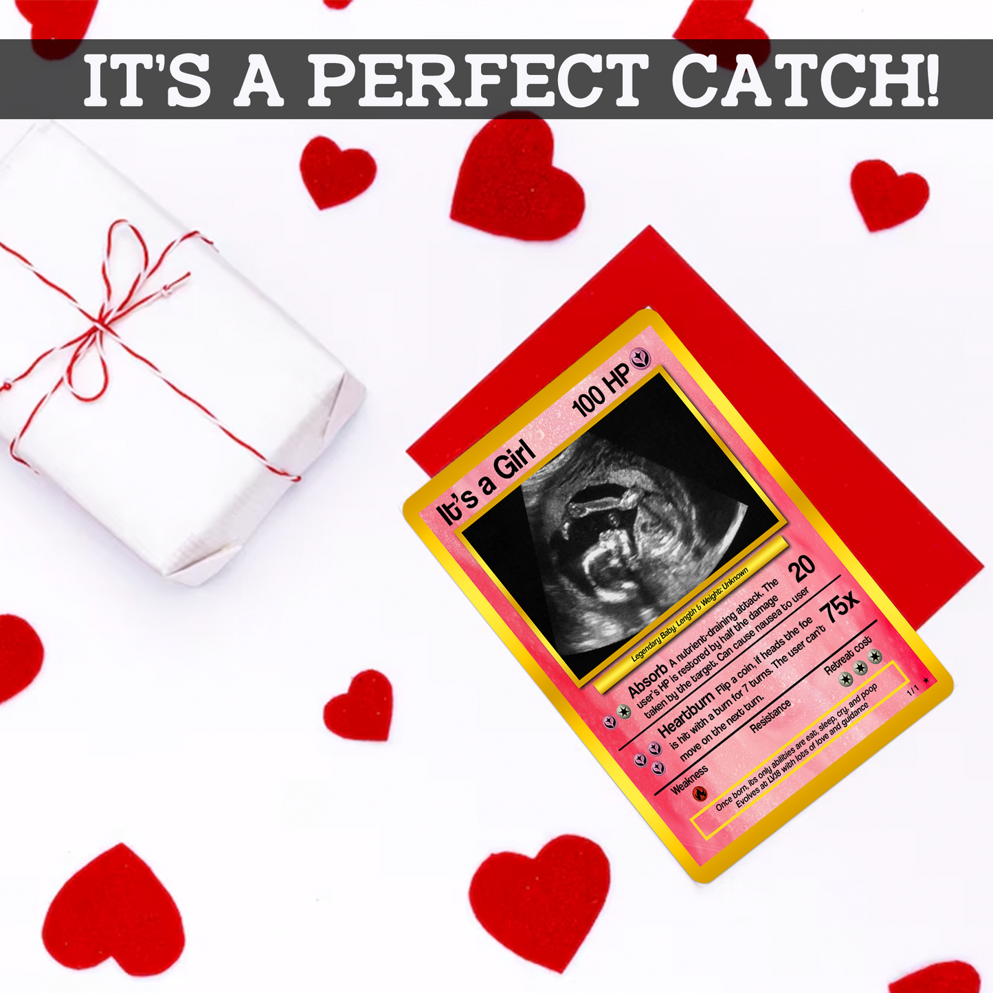 Baby Announcements Custom Pokemon Card, Pregnancy Announcement Personalized Pokemon Card, Custom Poke Card Gift for Him and Her, Birth Announcement Cards - CPC-52