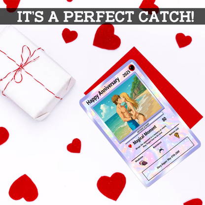 Anime-Inspired Ghibli Aesthetic Pocket Monster Gift - Custom Poke Card for Couple - Holographic Effect Available - CPC-23