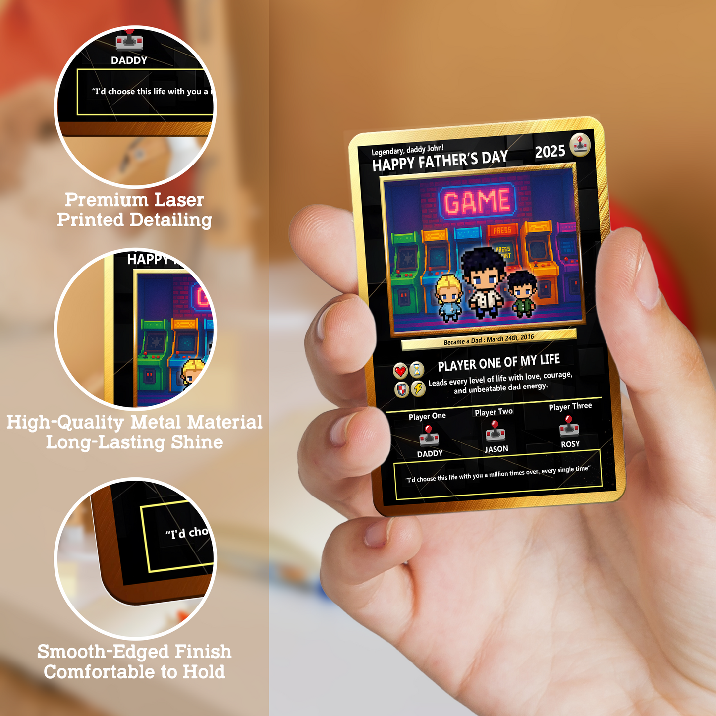 Best Dad Custom Pokemon Card by Pixel Characters  - Anime-Inspired Personalized Pokemon Card for Dad - Customizable Trading Cards with Photo - CPC-47