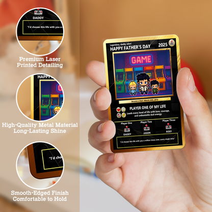 Best Dad Custom Pokemon Card by Pixel Characters  - Anime-Inspired Personalized Pokemon Card for Dad - Customizable Trading Cards with Photo - CPC-47