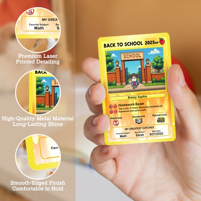 Art Characters & Anime Style Custom Pokemon Cards for Back to School, Personalized Pokemon Card for First Day of School, Gift for Students, Son, Daughter - CPC-69