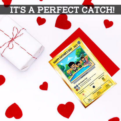 Father's Day Custom Pokemon Card by Pixel Characters  - Anime-Inspired Personalized Pokemon Card for Dad - Customizable Trading Cards with Photo - CPC-38