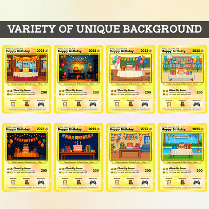 Happy Birthday Custom Pokémon Card with Art Characters, Personalized Pokémon Card for Date of Birth - CPC-11.B