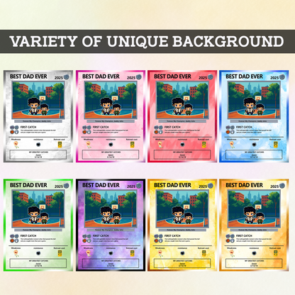 Father's Day Custom Pokemon Card by Pixel Characters  - Anime-Inspired Personalized Pokemon Card for Dad - Customizable Trading Cards with Photo - CPC-54