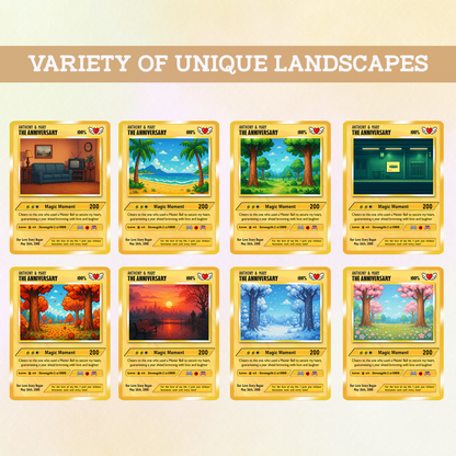 Custom Pokemon Card with Pixel Characters & Photo Transformation to Anime, Personalized Pokemon Card for Couples, Holographic Effect Available - CPC-70