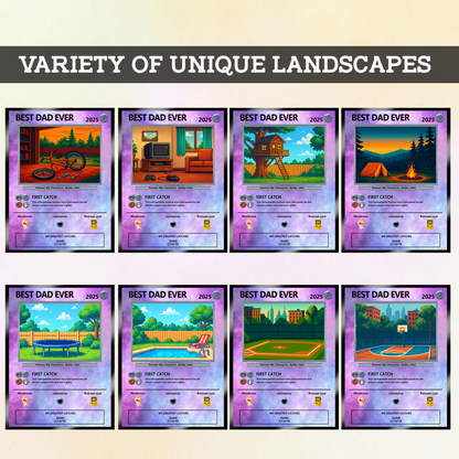 Father's Day Custom Pokemon Card by Pixel Characters  - Anime-Inspired Personalized Pokemon Card for Dad - Customizable Trading Cards with Photo - CPC-54