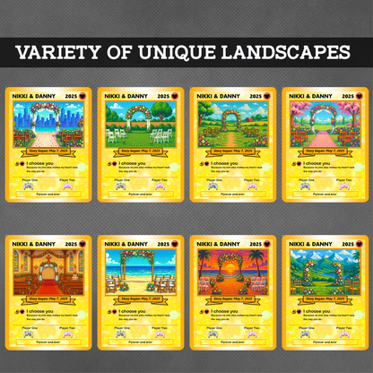 Custom Pokemon Card with Photo, Pixel Characters & Anime Transformation Custom Pokemon Card - Personalized Poke Card for Couples - CPC-62