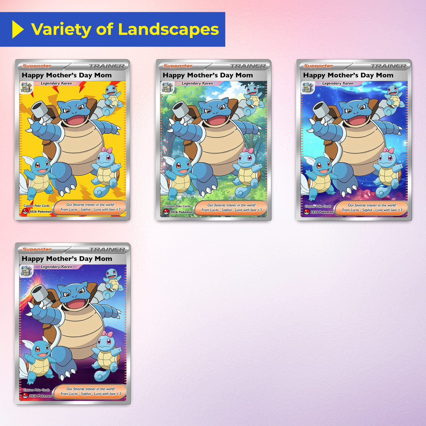 Funny Mother’s Day Custom Pokémon Card for Trainer Mom - Personalized Pokemon Card - Customizable Character Gift from Supporter, Husband, Son & Daughter - CPC-78.C