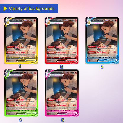 For Bedtime Enforcer Funny Custom Pokémon Card - Mother’s Day Personalized Pokemon Card - Ghibli Anime Style Customizable Gift from Husband, Son & Daughter - CPC-95