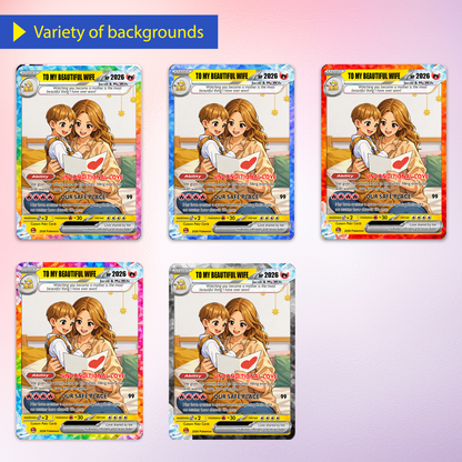 Happy Mother's Day Personalized Pokemon Card - Custom Pokémon Card for Wife - Customizable Gift from Husband | Ghibli - Anime Style Trading Card - CPC-92.B