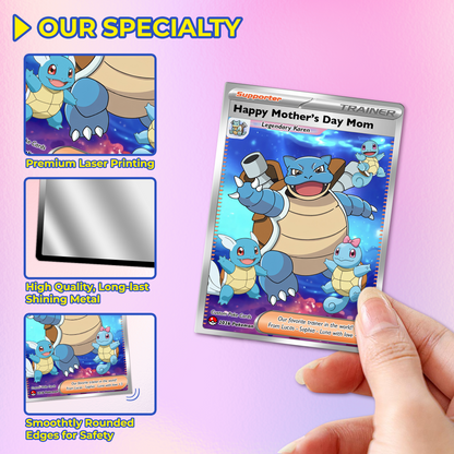 Funny Mother’s Day Custom Pokémon Card for Trainer Mom - Personalized Pokemon Card - Customizable Character Gift from Supporter, Husband, Son & Daughter - CPC-78.C