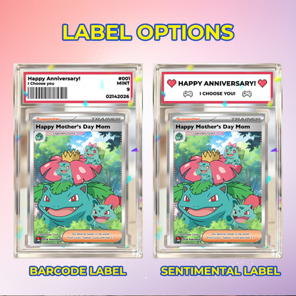 Happy Mother’s Day Trainer Mom - Personalized Pokemon Card - Custom Pokémon Card for Mom - Funny Gift from Supporters: Husband, Son & Daughter - CPC-78.B