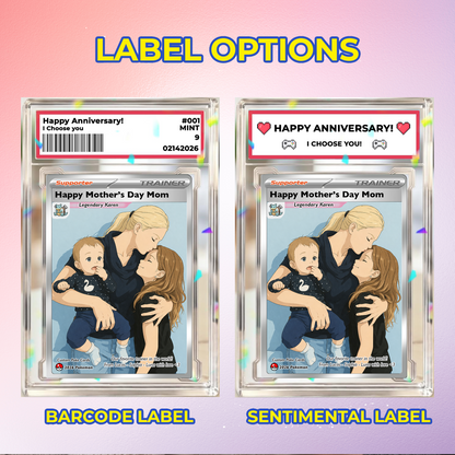Funny Mother’s Day Custom Pokémon Card for Trainer Mom - Personalized Pokemon Card - Customizable Character Gift from Supporter, Husband, Son & Daughter - CPC-78.C