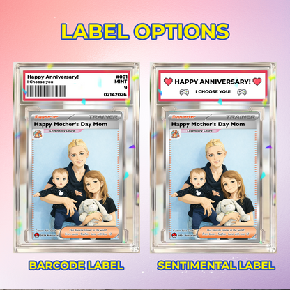 Unique Mother’s Day Custom Pokémon Card for Trainer Mom - Personalized Pokemon Card - Customizable Character Gift from Supporter, Husband, Son & Daughter - CPC-78.D