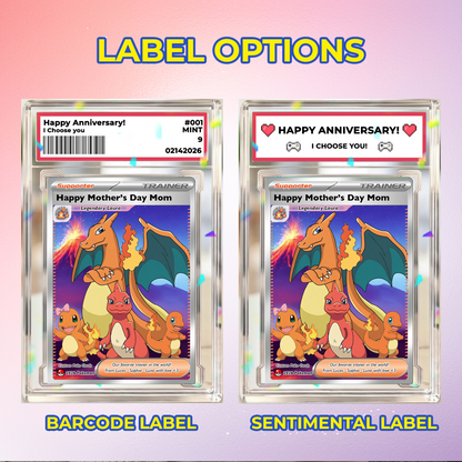 Unique Mother’s Day Custom Pokémon Card for Trainer Mom - Personalized Pokemon Card - Customizable Character Gift from Supporter, Husband, Son & Daughter - CPC-78.D