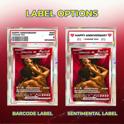18+ Adult Edition Custom Pokemon Card - Personalized Anime Couple Trading Cards - Pokemon-Inspired Metal, Acrylic & Digital Collectibles - CPC-73