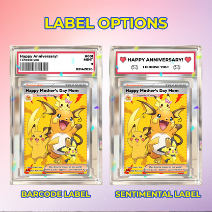 Funny Mother’s Day Personalized Pokemon Card - Custom Pokémon Card for Trainer Mom - Customizable Character Gift from Supporter, Husband, Son & Daughter - CPC-78.A
