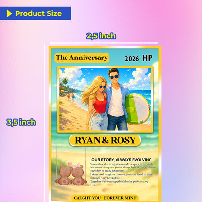 Custom Pokemon Card for Lovers - Personalized Anime-Inspired Pokemon Card - Holographic Effect Available - CPC-27