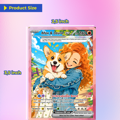 Personalized Poke Cards for Pet Lovers - Custom Pokémon Card with Pet Photo for Dog Mom, Cat Mom, Dog Dad, Cat Dad - CPC-Pet-02