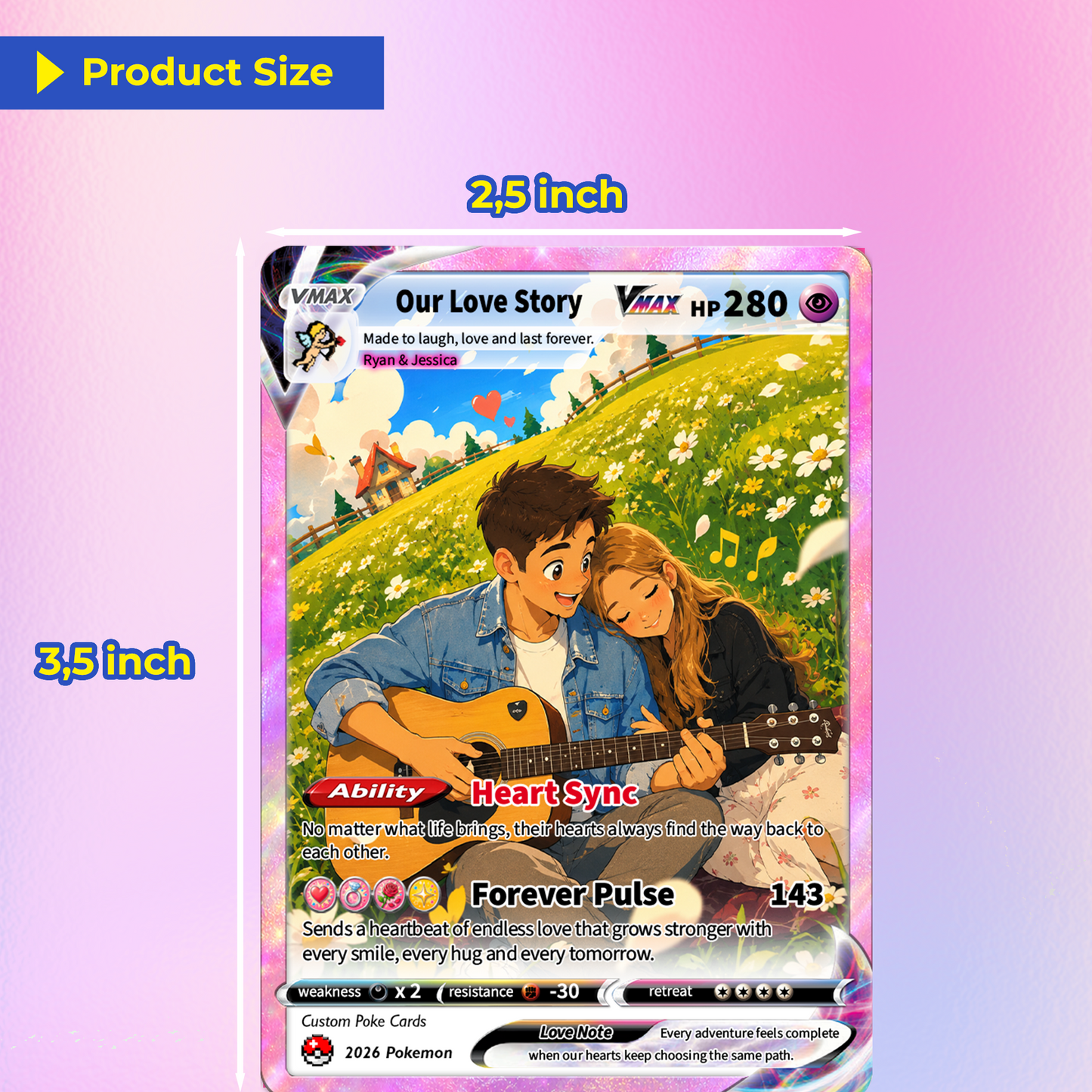 Comic Style Animated Custom Pokémon Cards, Personalized Pokémon Card with Ghibli Transformation Photo, Unique Gift for Him and Her - CPC-149