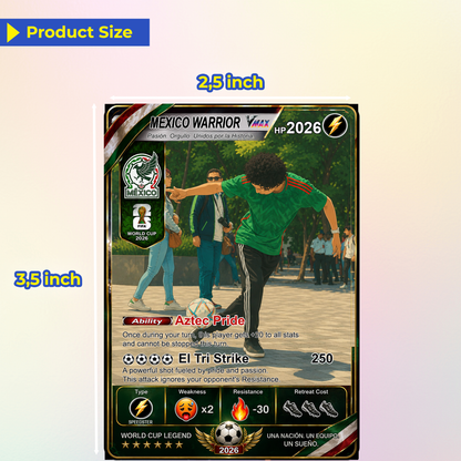World Cup 2026 Custom Soccer Card, Personalized Football Trading Card, Pokémon-Style Fan Card with Photo, Unique Gift for Soccer Fans - CPC-WC-MEX