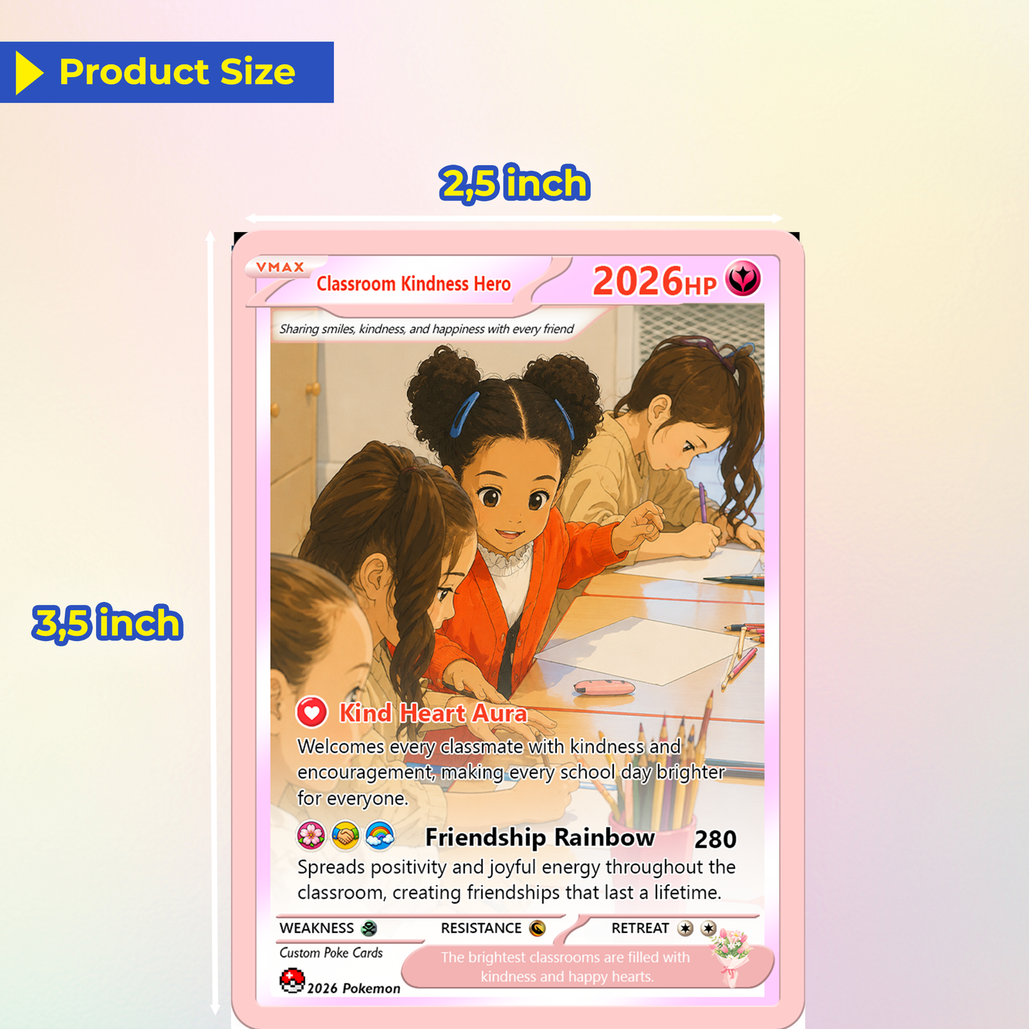 First Grade Custom Pokémon Card, First Day of School Personalized Pokémon Card, Customizable Animated Gift from Parents for Kids - Kindergarten Graduation Gift - CPC-BTS-14