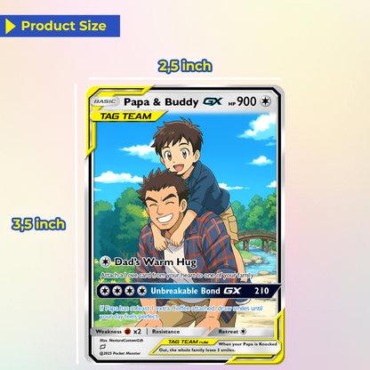 Custom Pokemon Card for Dad - Anime-Inspired Personalized Pokemon Card for Dad - Perfect Gift for Dad - CPC-60