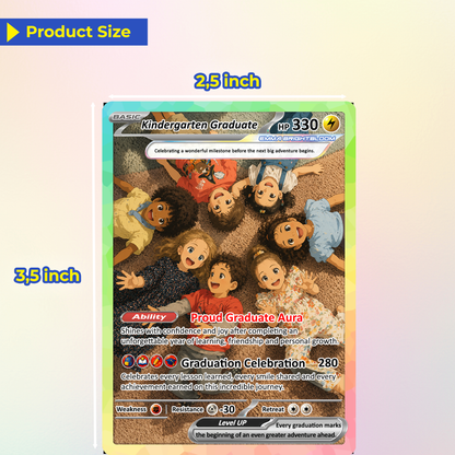 Kindergarten Graduation Custom Pokémon Card, Kindergarten Graduate Personalized Pokémon Card, Graduation Gift for Kindergarten Boy and Girl - First Day of School Gift - CPC-BTS-15