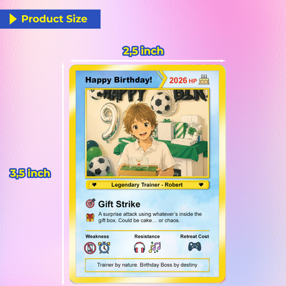Personalized Pokémon Card for Date of Birth, Happy Birthday Custom Pokémon Card - CPC-43
