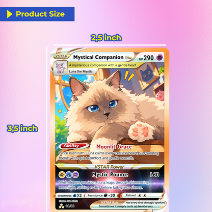For Cat Lovers Custom Pokémon Card - Personalized Poke Cards with Animated Cat Photo - Unique Gift for Cat Mom, Cat Dad - CPC-Pet-05