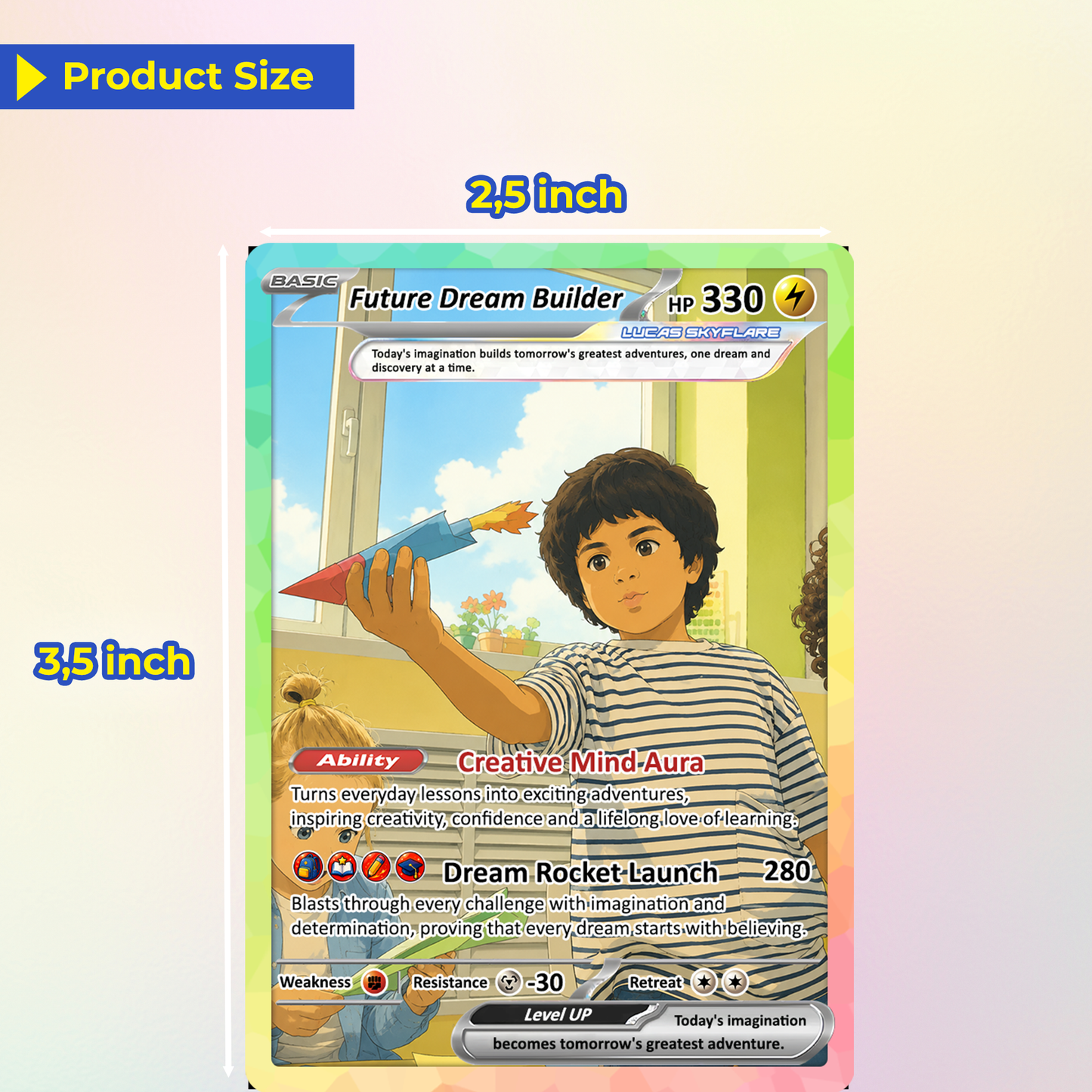 First Day of School Personalized Pokémon Card, First Grade Custom Pokémon Card, Customizable Animated Gift from Parents for Kids - Kindergarten Graduation Gift - CPC-BTS-13