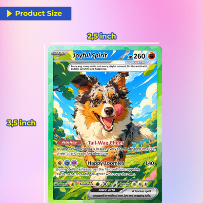 Personalized Poke Cards with Animated Pet Photo - Custom Pokémon Card -  Unique Gift for Pet Lovers, for Dog Mom, Cat Mom, Dog Dad, Cat Dad - CPC-Pet-04