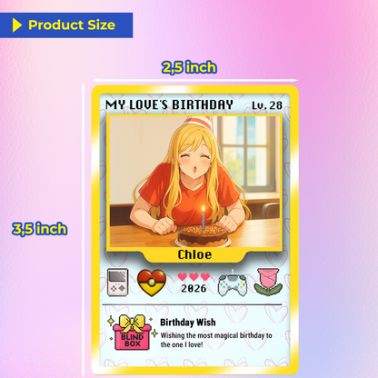 Birthday Custom Pokemon Card for Couples, Anime Transformation Personalized Pokemon Card, Customizable Pokemon Cards for Birthday - CPC-12
