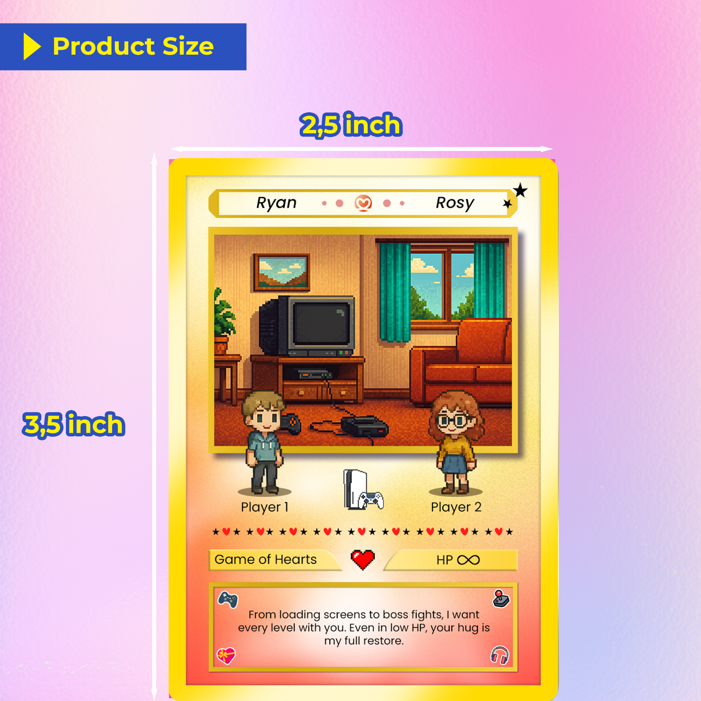 Custom Pokémon Card for Couple - Personalized Pokémon Card with Characters - Customizable Gift for Him and Her - CPC-21.A