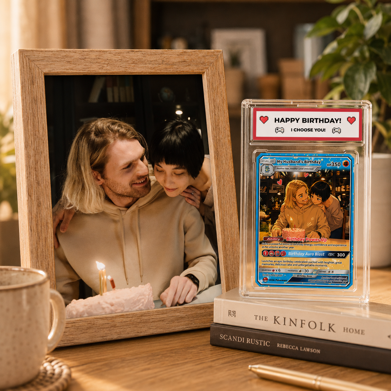Happy Birthday Custom Pokémon Card for Him - Personalized Pokémon Card by Animated Photo - Customizable Pokémon Gift from Girlfriend, Wife for Boyfriend & Husband - CPC-DOB-07