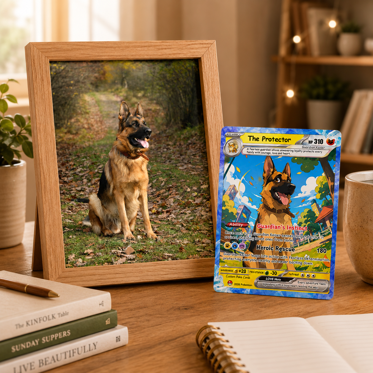 For Pet Lovers Custom Pokémon Card - Personalized Poke Cards by Pet Photo - Unique Gift for Dog Mom, Cat Mom, Dog Dad, Cat Dad - CPC-Pet-03