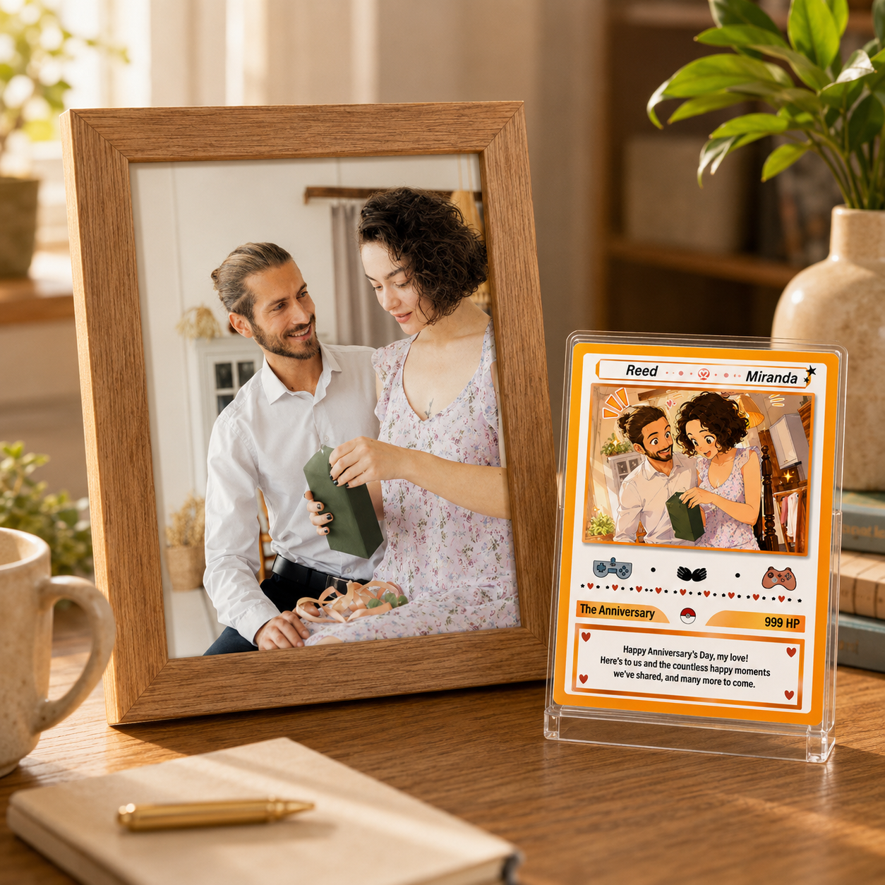Custom Pokémon Cards with Anime Picture, Personalized Poke Cards Animated Style Gifts for Him and Her - CPC-153.B